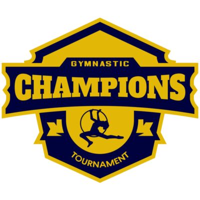 Champions Gymnastic Tournament logo template Thumbnail